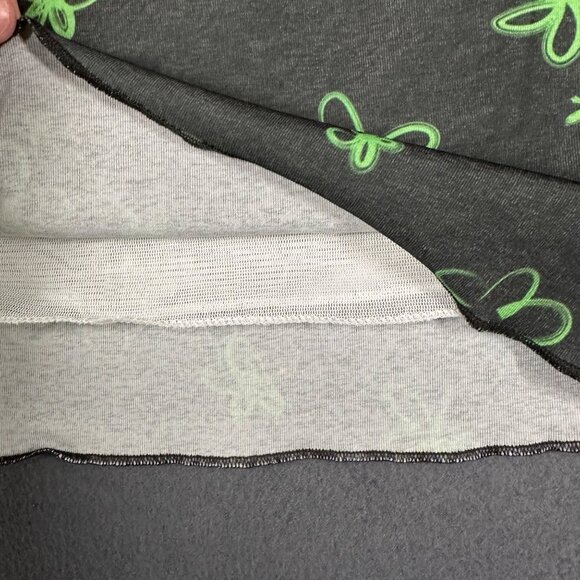 Nasty Gal Womens US 4 Black Mesh Graffit Floral Print Mini Skirt NWT - Picture 8 of 11